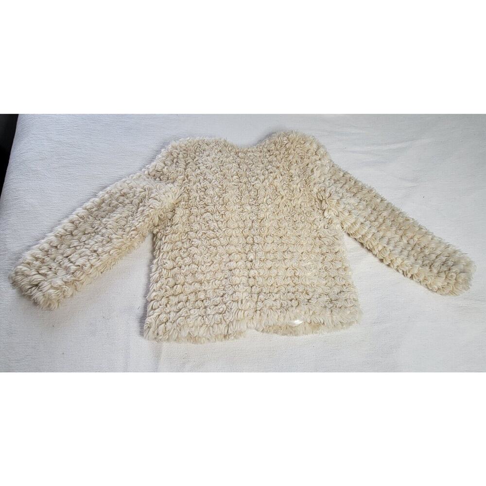 Live a Little Top Coat Jacket Womens Size Large Faux Fur Cream/White Size XL - Picture 14 of 16